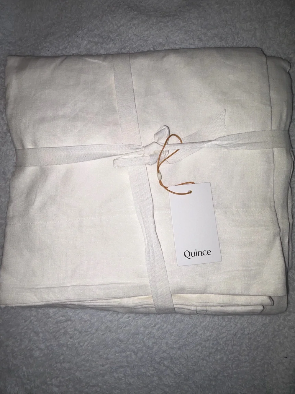 Quince Organic European Linen Room Darkening Curtain - Single Panel